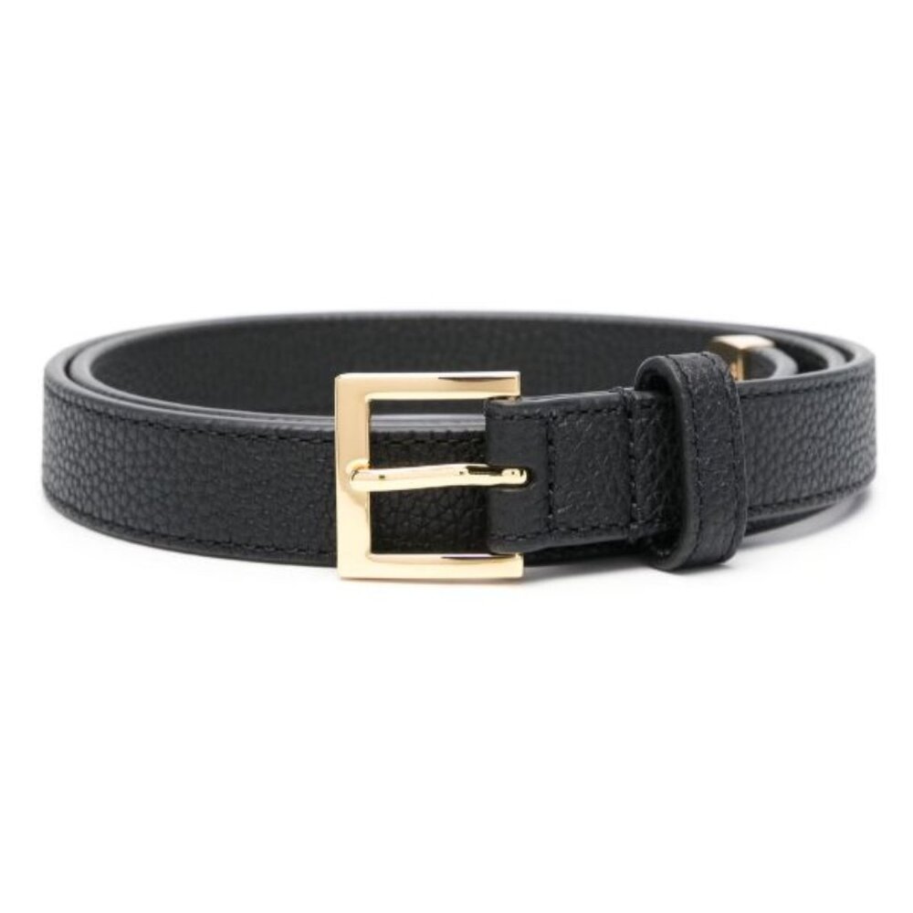 Lauren Ralph Lauren logo-engraved leather belt Blue